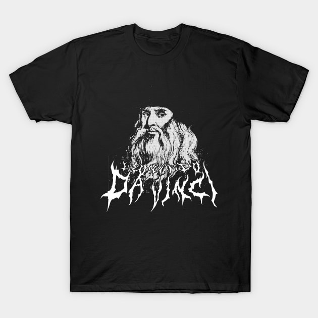 Leonardo Da Vinci Metal T-Shirt by blueversion